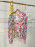 Summer Floral Print Loose V-Neck Tops